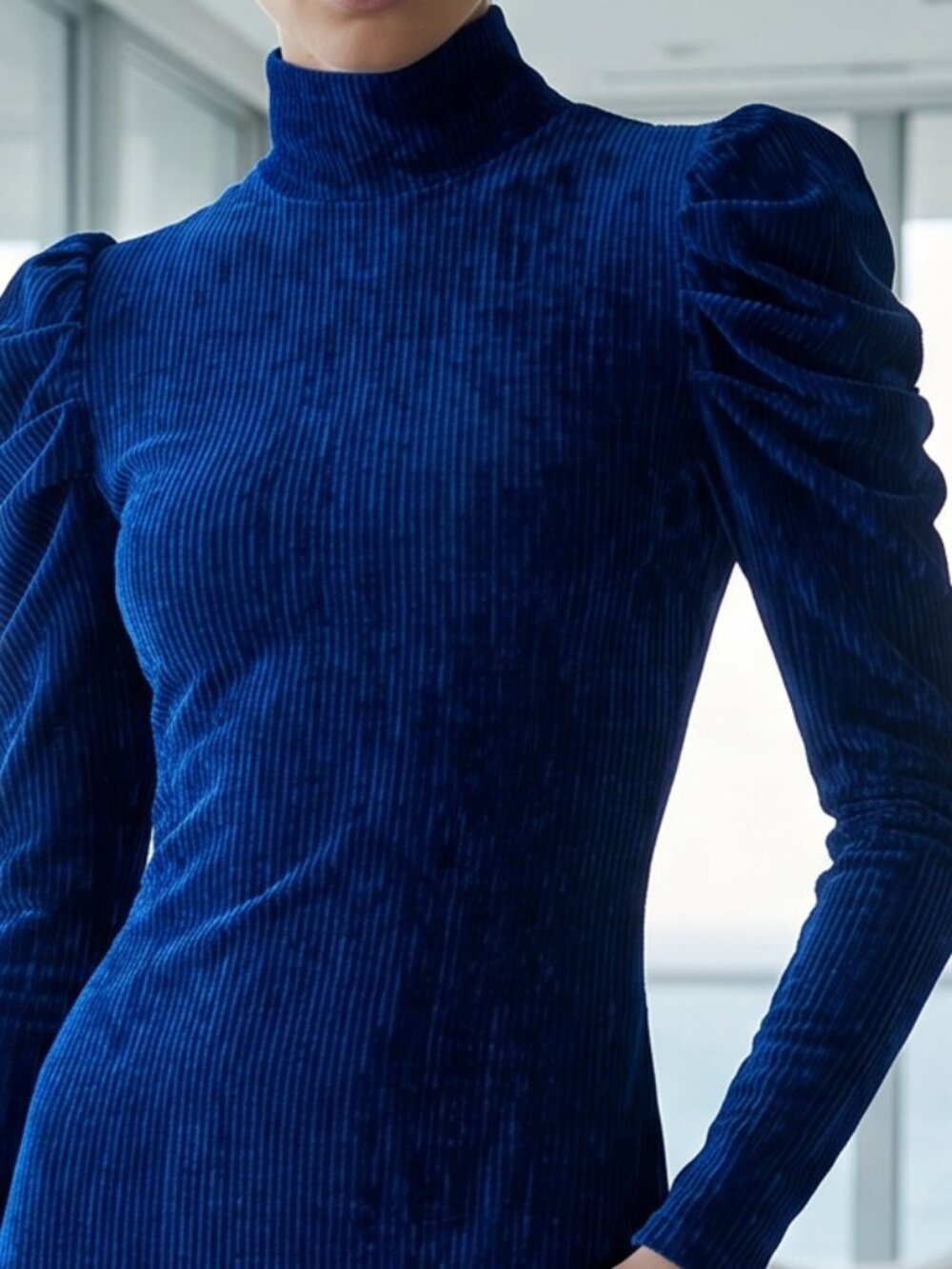 $295 PatBO textures velvet turtleneck XL purple